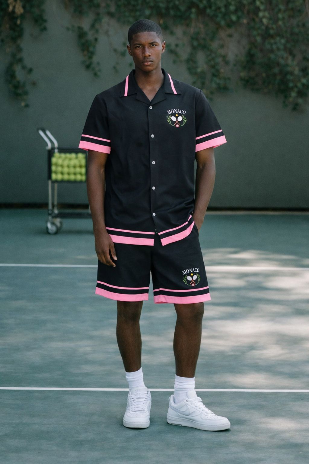 ENSEMBLE KZR MONACO - ROSE/NOIR - Sakré Sun