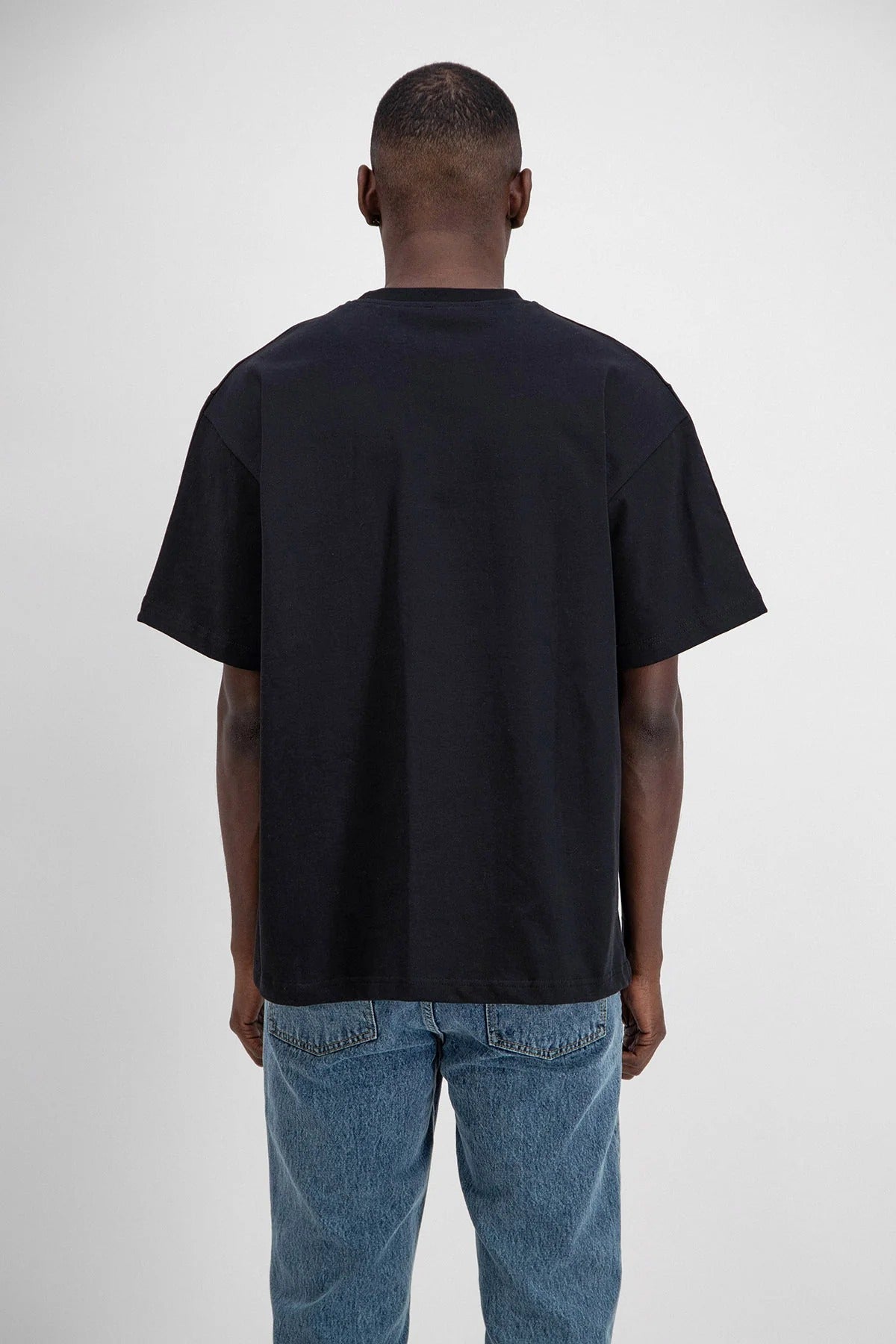 T - SHIRT ADJ - NOIR COEUR ROSE - Ma boutique