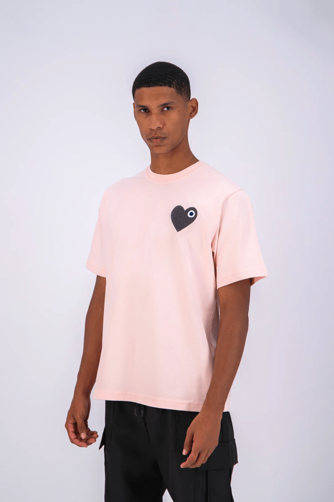 T - SHIRT ADJ - ROSE COEUR NOIR - Ma boutique