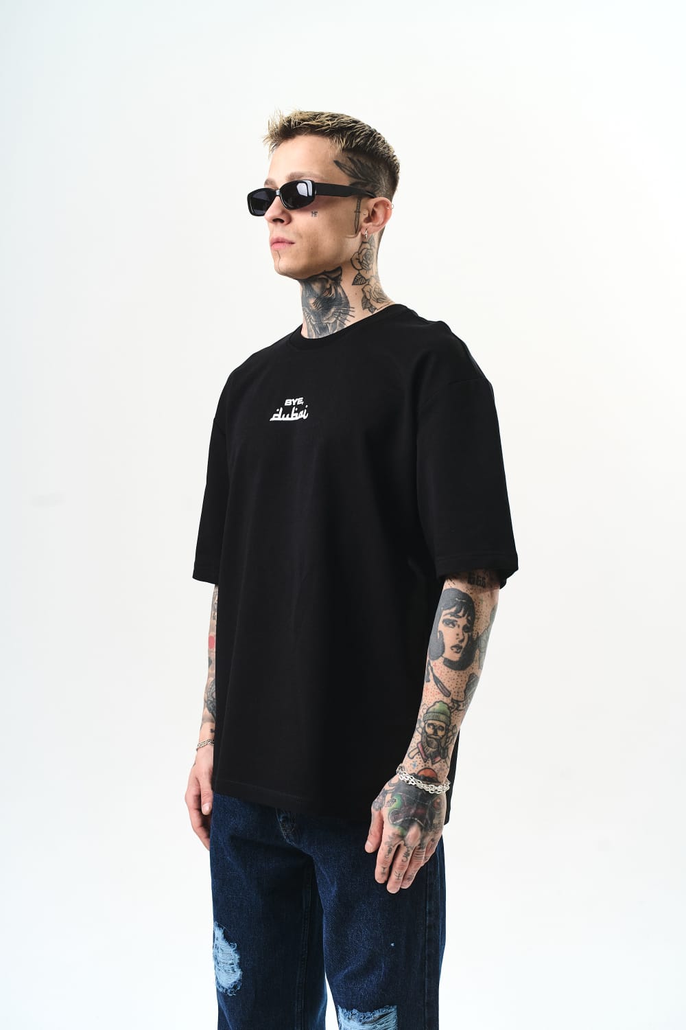 T - SHIRT HALLSTARZ - BYE DUBAÏ NOIR - Sakré Sun