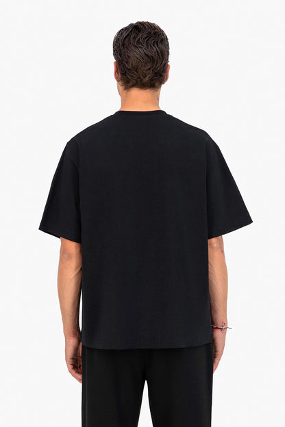 T-SHIRT ADJ -  NOIR COEUR BLANC