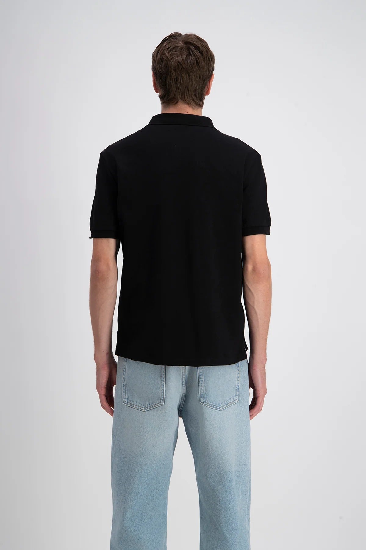 POLO T-SHIRT ADJ -  NOIR COEUR ROUGE - Ma boutique