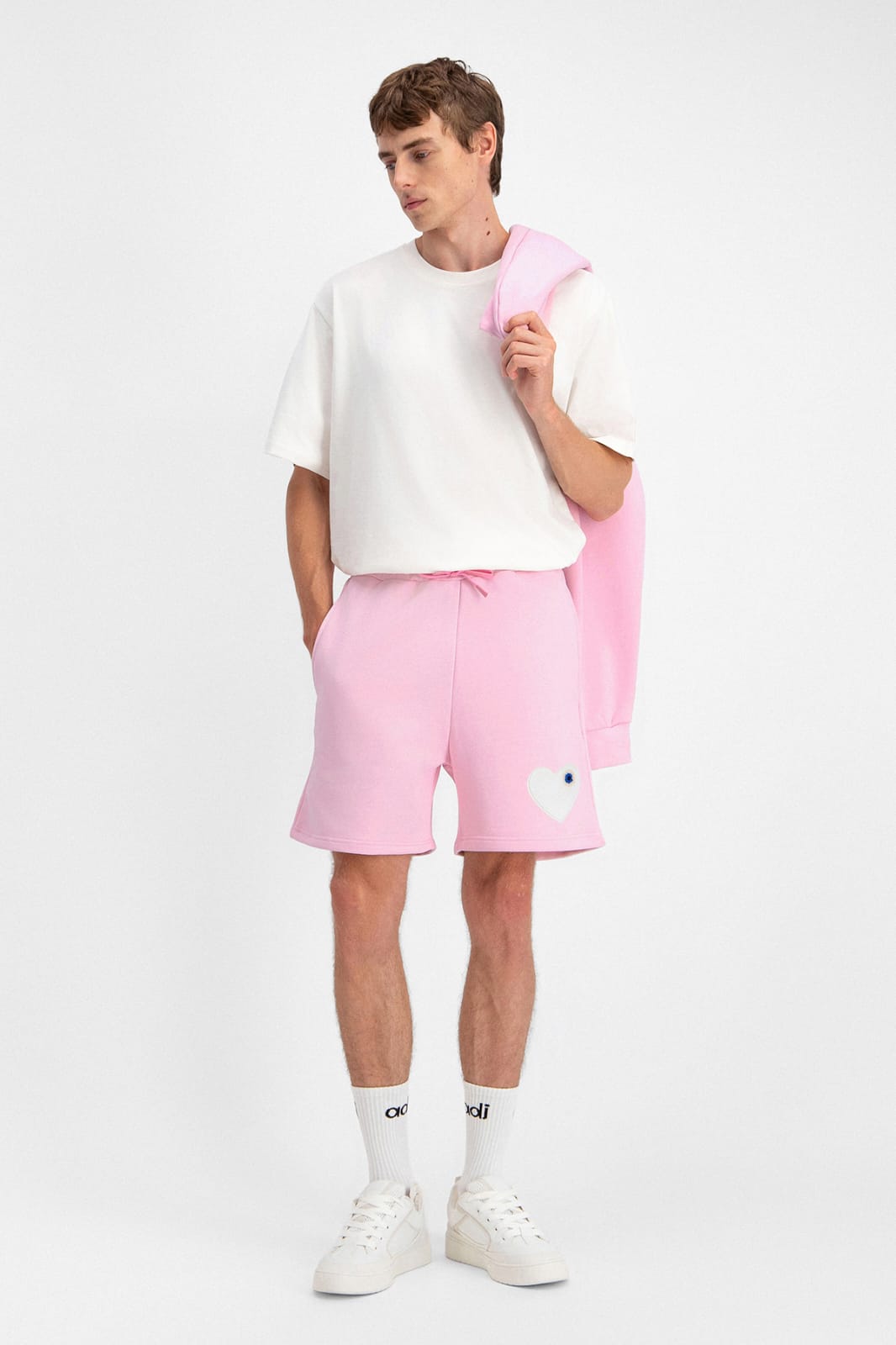 SHORT ADJ - ROSE COEUR BLANC - Sakré Sun