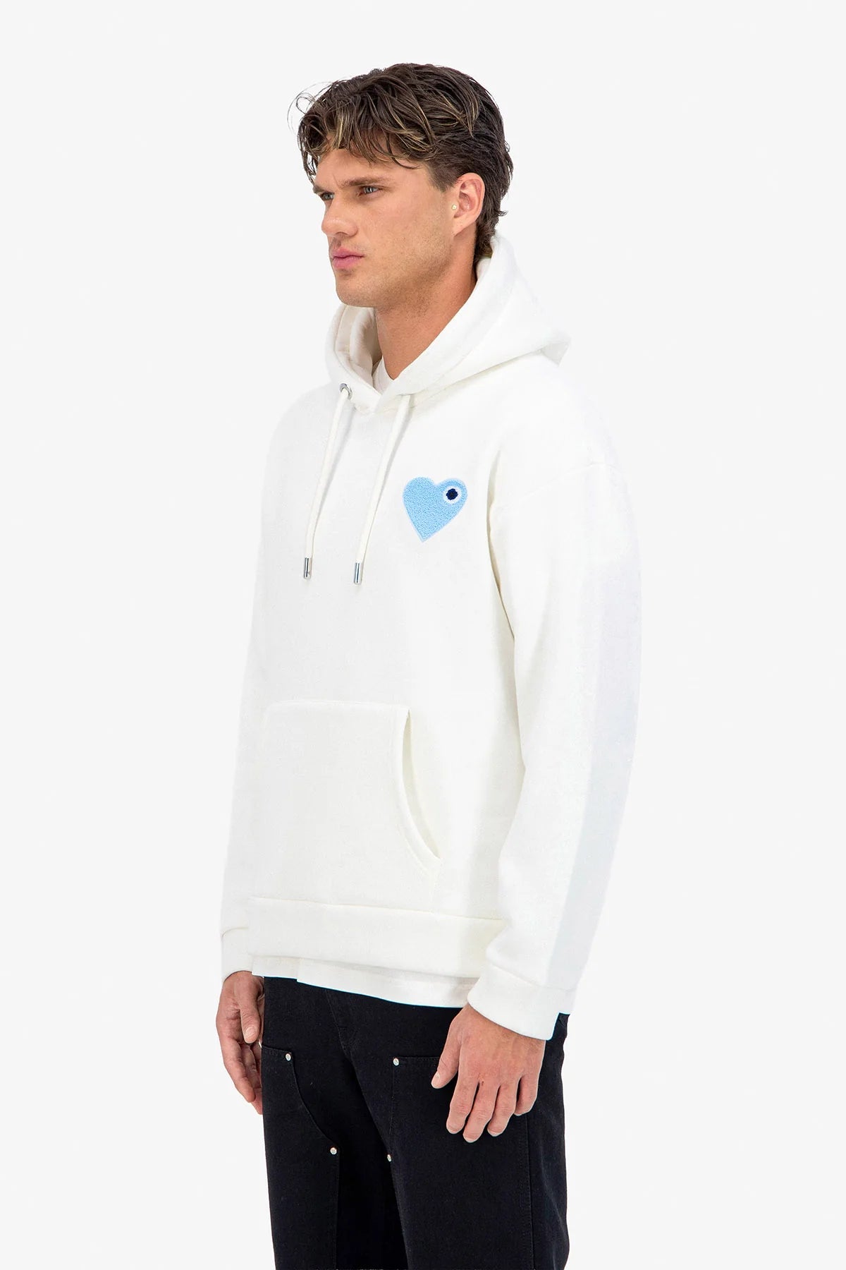SWEAT ADJ - BLANC COEUR BLEU - Sakré Sun
