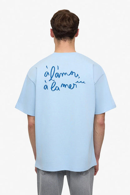 T - SHIRT ADJ - AMOUR SALÉ BLEU - Sakré Sun