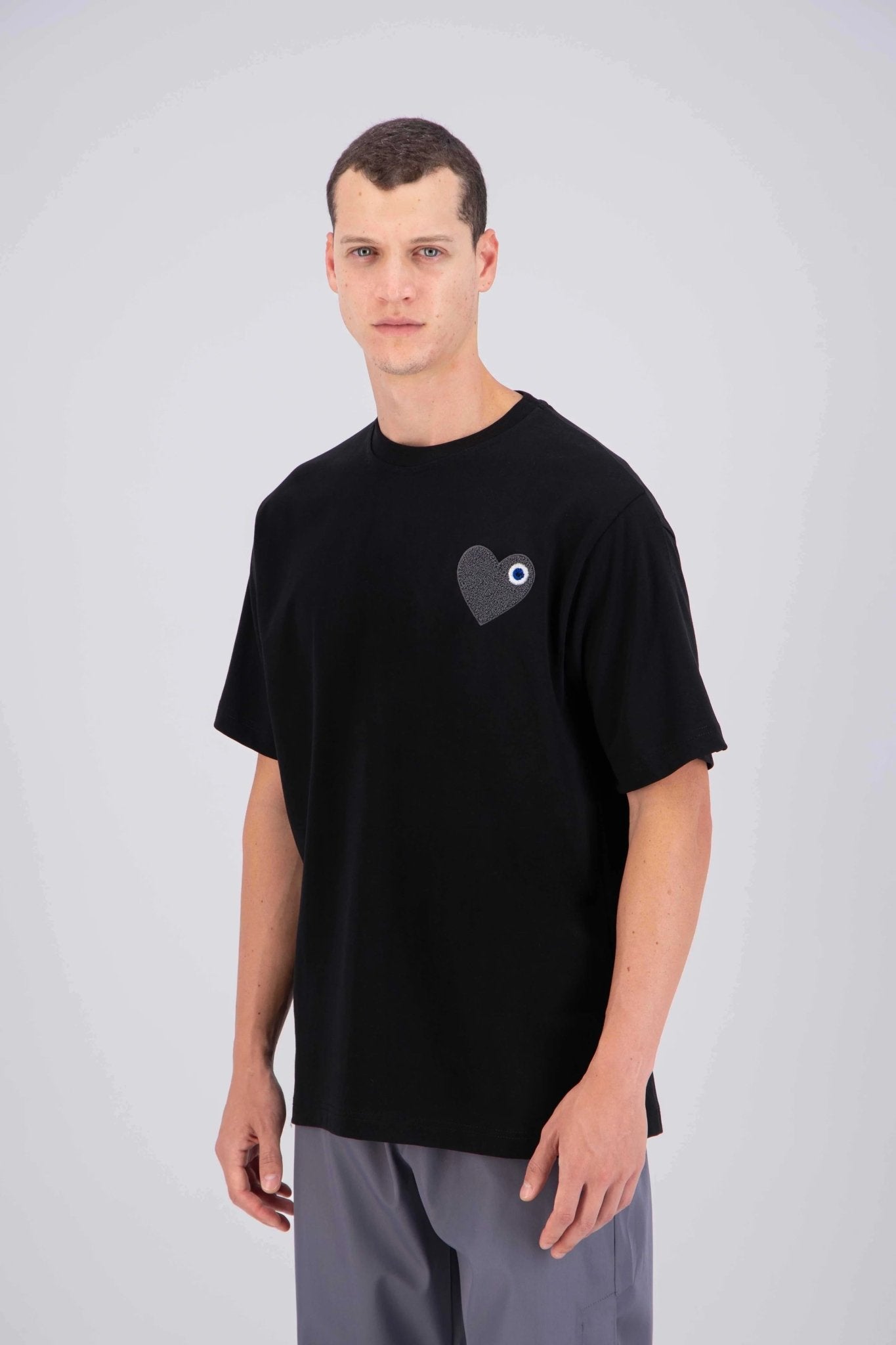 T - SHIRT ADJ - NOIR COEUR ANTHRACITE - Ma boutique
