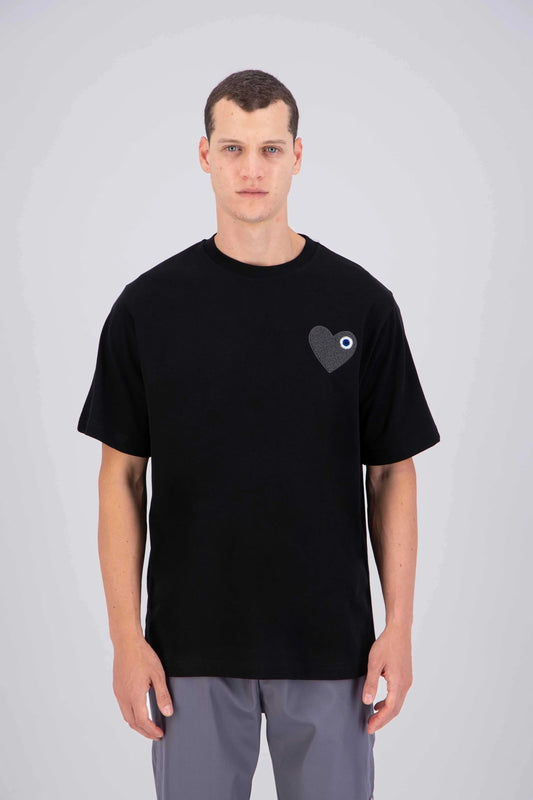 T - SHIRT ADJ - NOIR COEUR ANTHRACITE - Ma boutique
