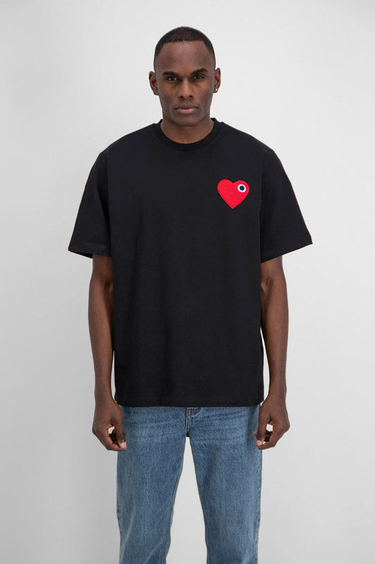 T - SHIRT ADJ - NOIR COEUR ROUGE - Ma boutique