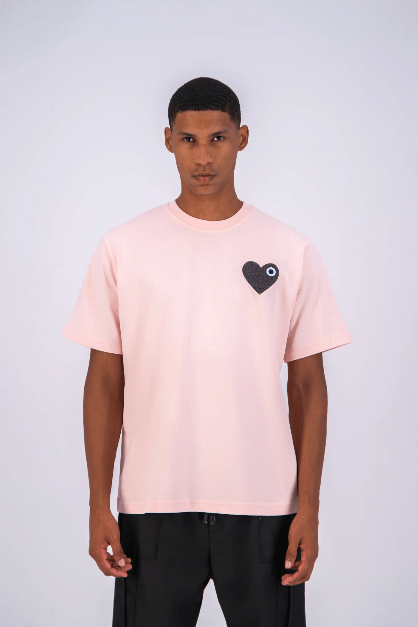 T - SHIRT ADJ - ROSE COEUR NOIR - Ma boutique