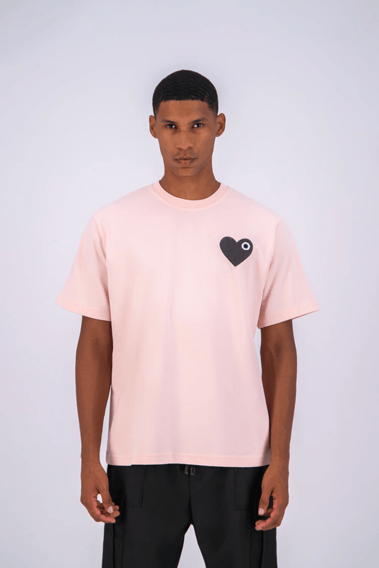 T - SHIRT ADJ - ROSE COEUR NOIR - Ma boutique