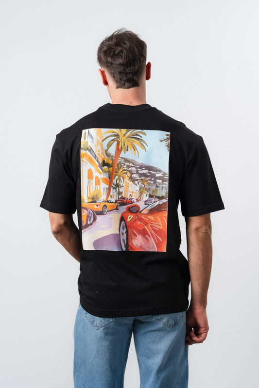 T - SHIRT FRENCH RIVIERA - NOIR - Sakré Sun
