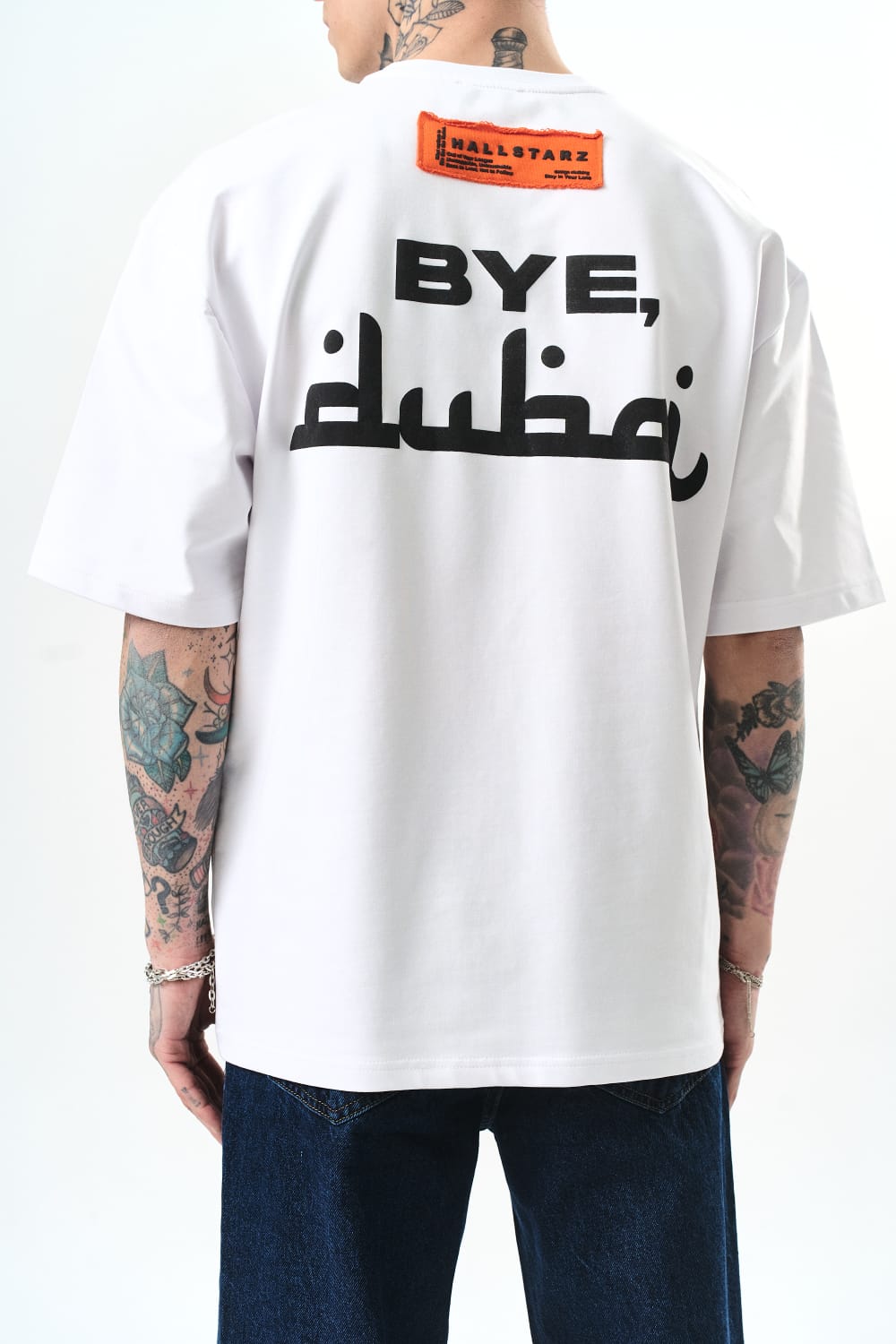 T - SHIRT HALLSTARZ - BYE DUBAÏ BLANC - Sakré Sun