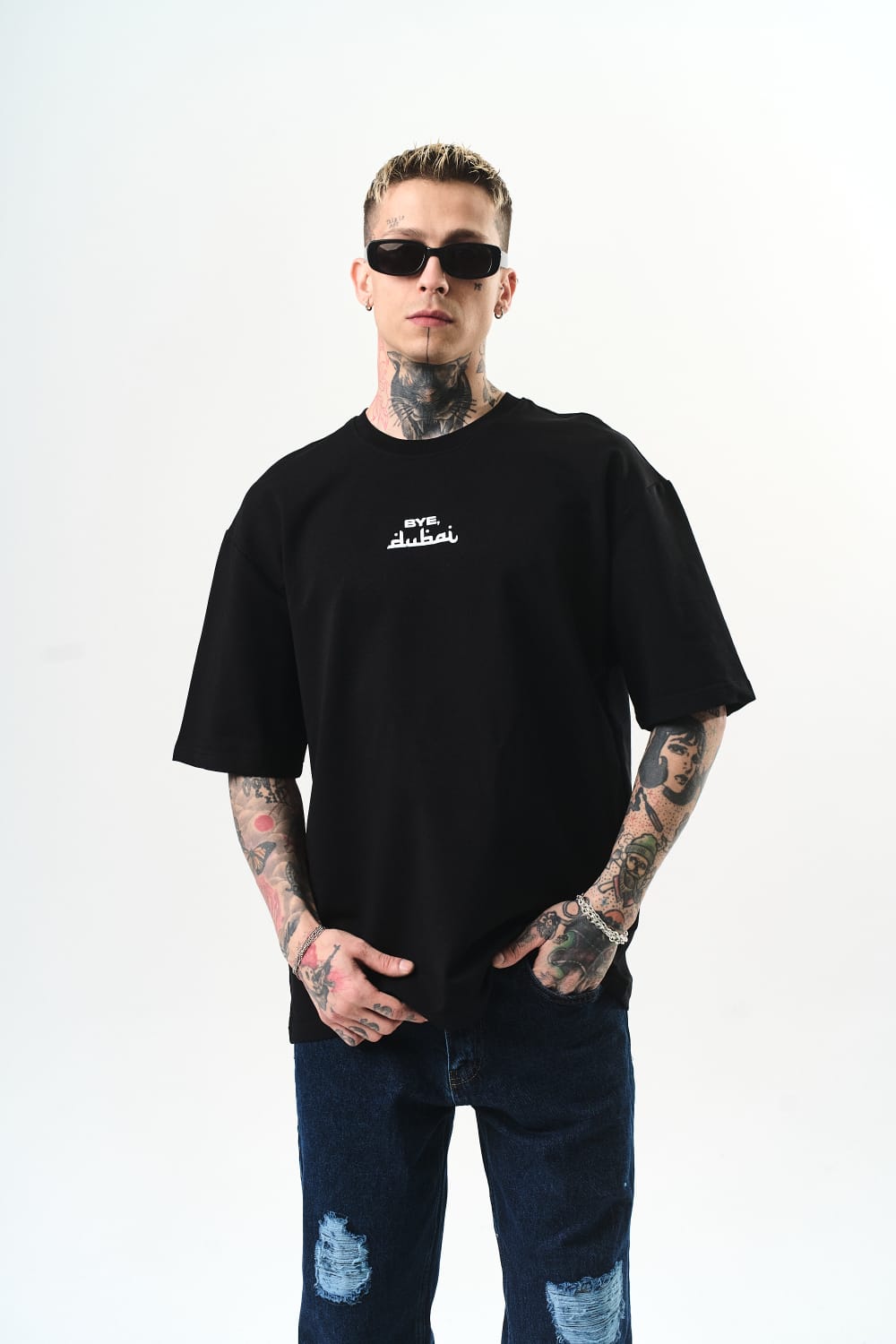 T - SHIRT HALLSTARZ - BYE DUBAÏ NOIR - Sakré Sun