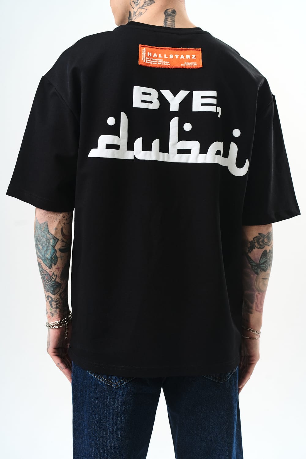 T - SHIRT HALLSTARZ - BYE DUBAÏ NOIR - Sakré Sun