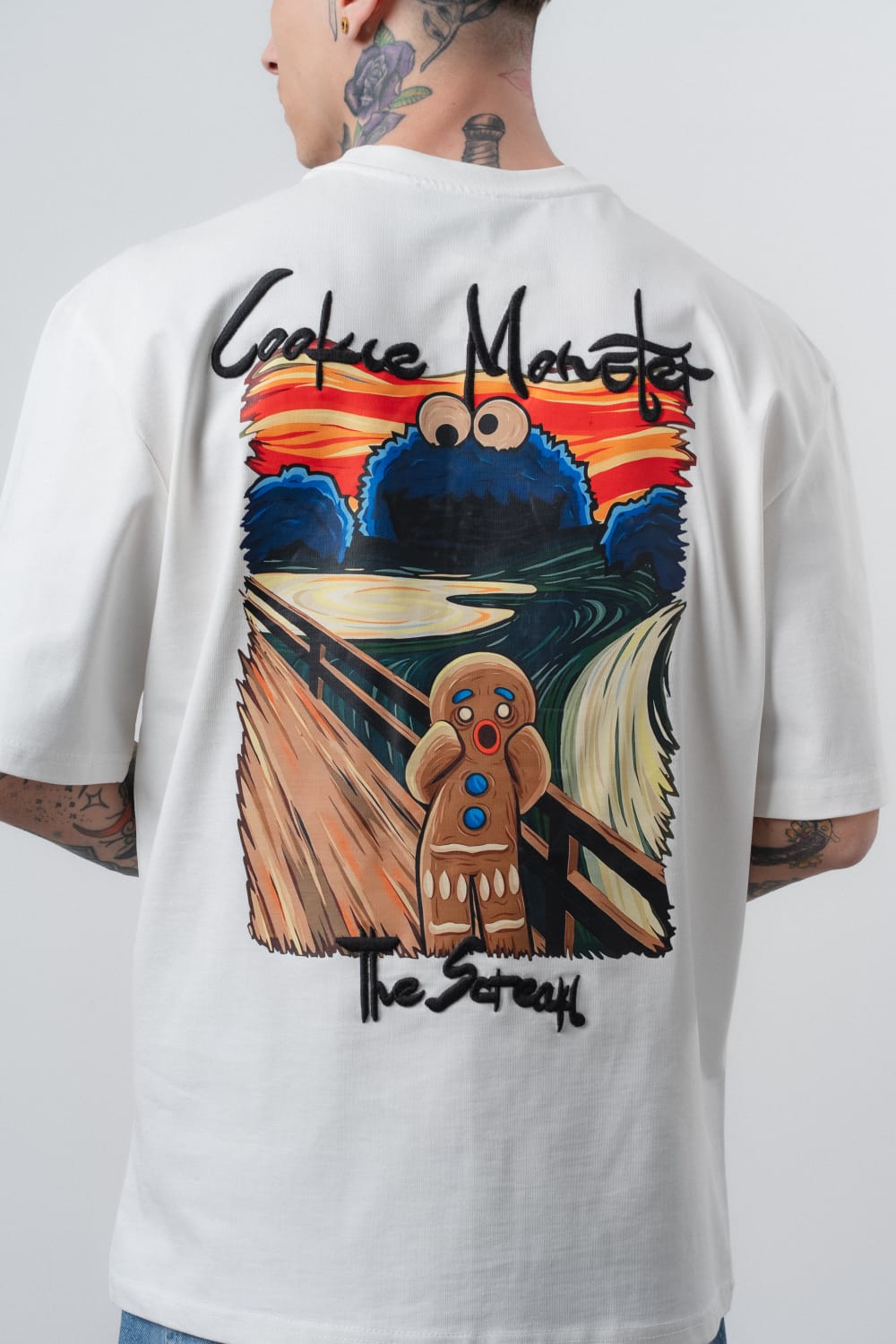 T - SHIRT HALLSTARZ - FEAR STORY BLANC - Sakré Sun