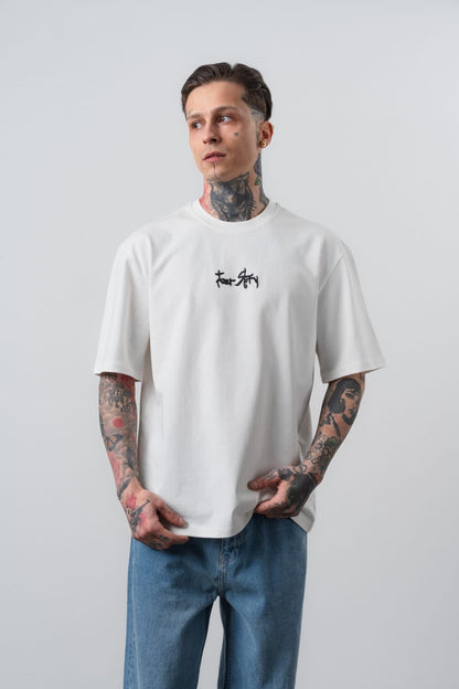 T - SHIRT HALLSTARZ - FEAR STORY BLANC - Sakré Sun