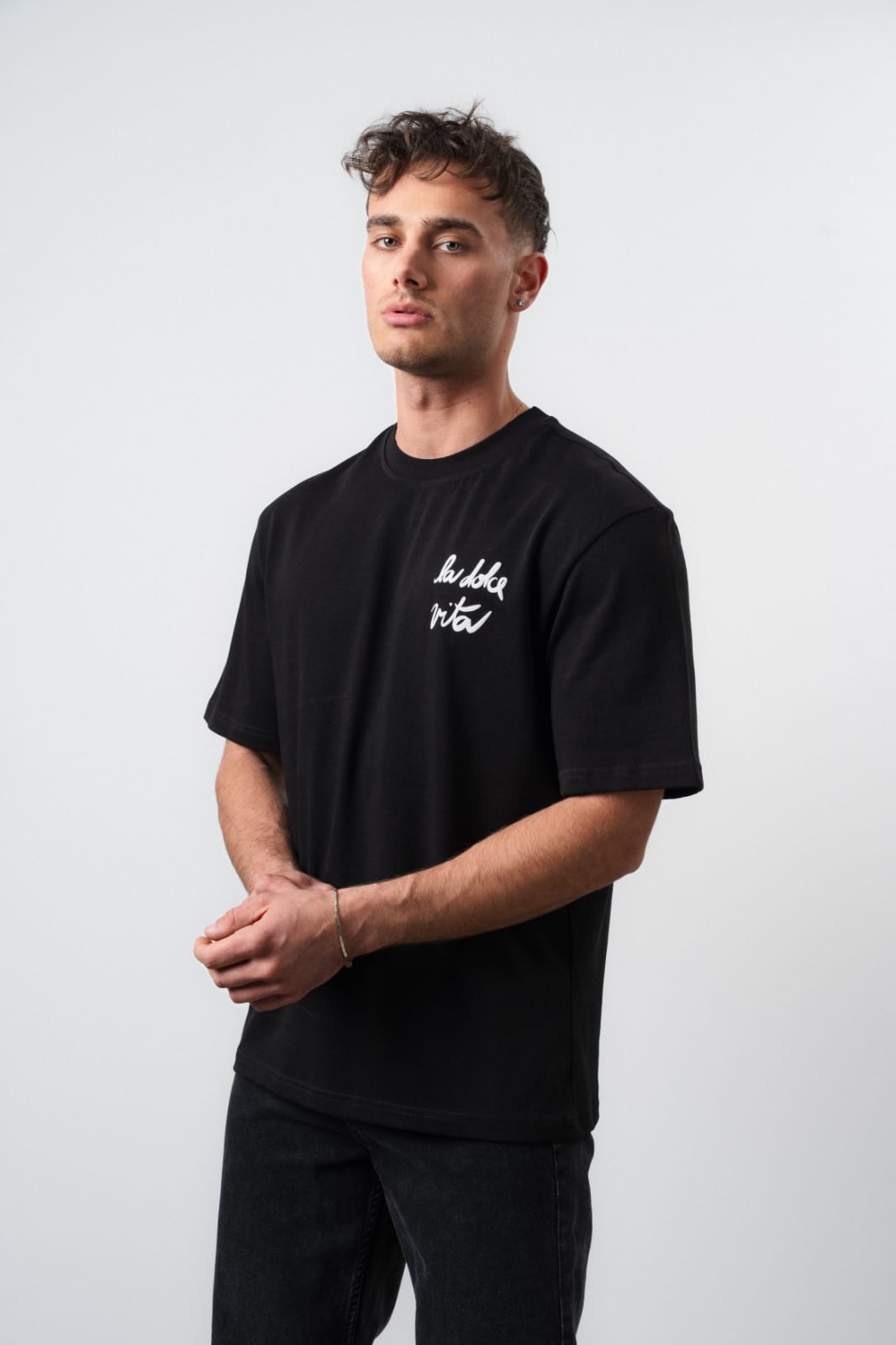 T - SHIRT HALLSTARZ - LA DOLCE VITA NOIR - Sakré Sun